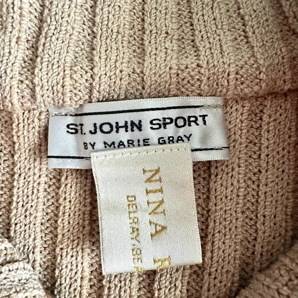 St. John Sport Wool Blend Full Zip Sweater Jacket Size Small